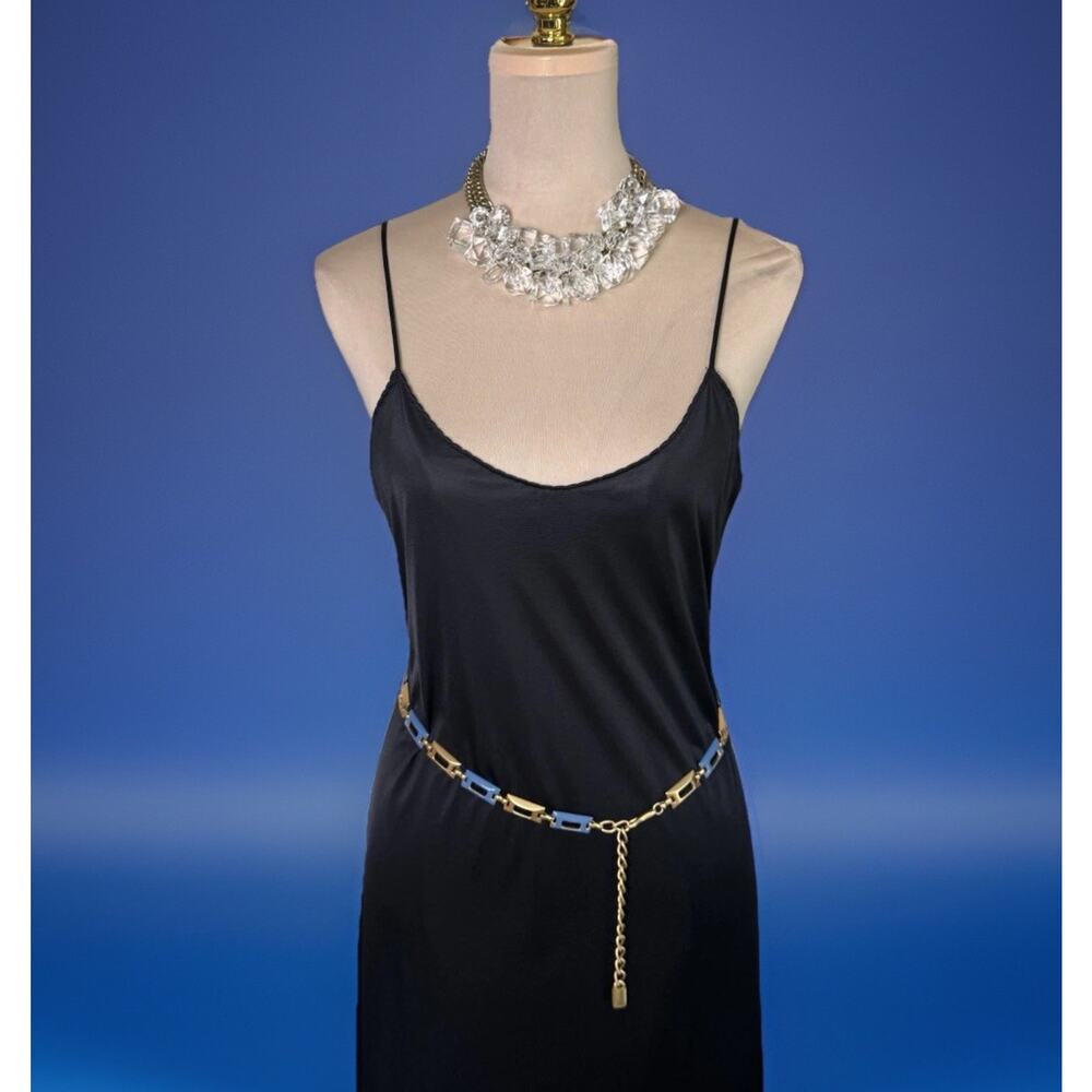 Vintage Vanity Fair Black Long Slip | Dress | 90s | Grunge | Dark Romance | Lux